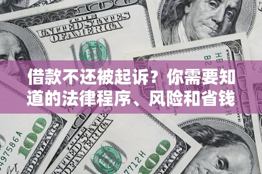 济南借款不还被起诉？你需要知道的法律程序、风险和省钱技巧